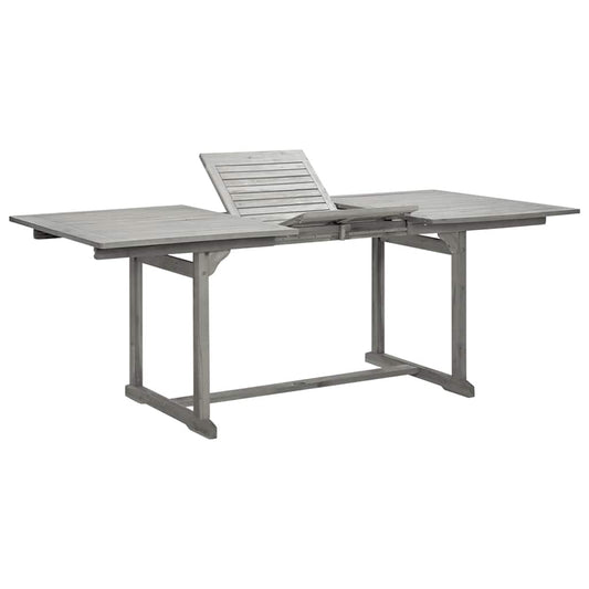 Garden Table | Grey | Solid Acacia wood | Medium | Extendable