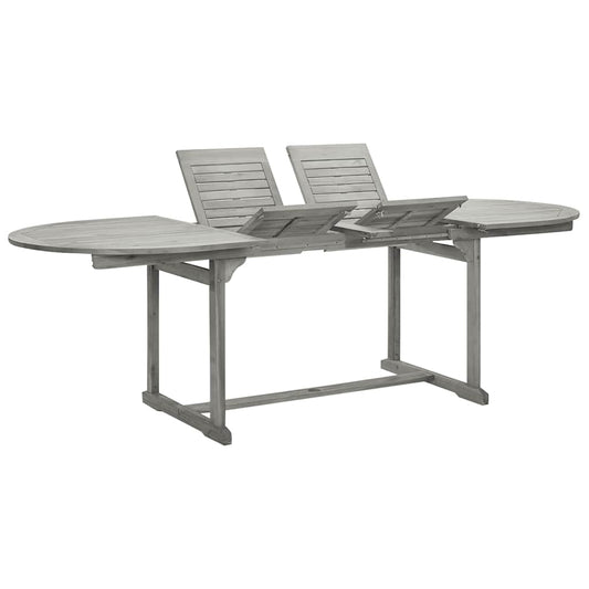 Garden Table | Grey with a grey wash finish | Solid acacia wood