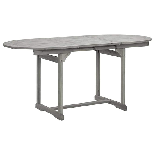 Garden Table | Grey with grey wash finish | Solid acacia wood