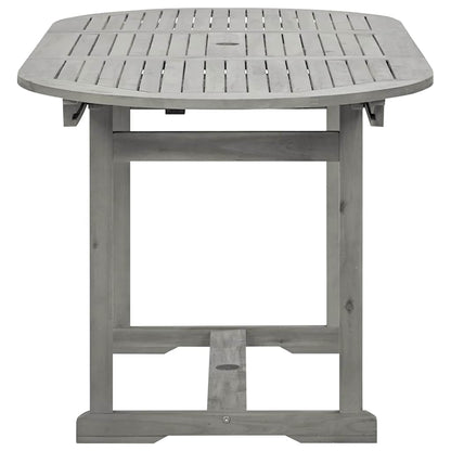 Garden Dining Table (120-170)x80x75 cm Solid Acacia Wood