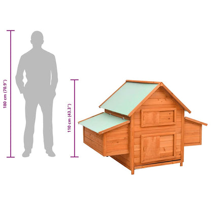 Chicken Coop 150x96x110 cm Solid Firwood