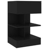 Bedside Cabinet Black 40x35x65 cm Engineered Wood