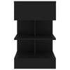 Bedside Cabinet Black 40x35x65 cm Engineered Wood