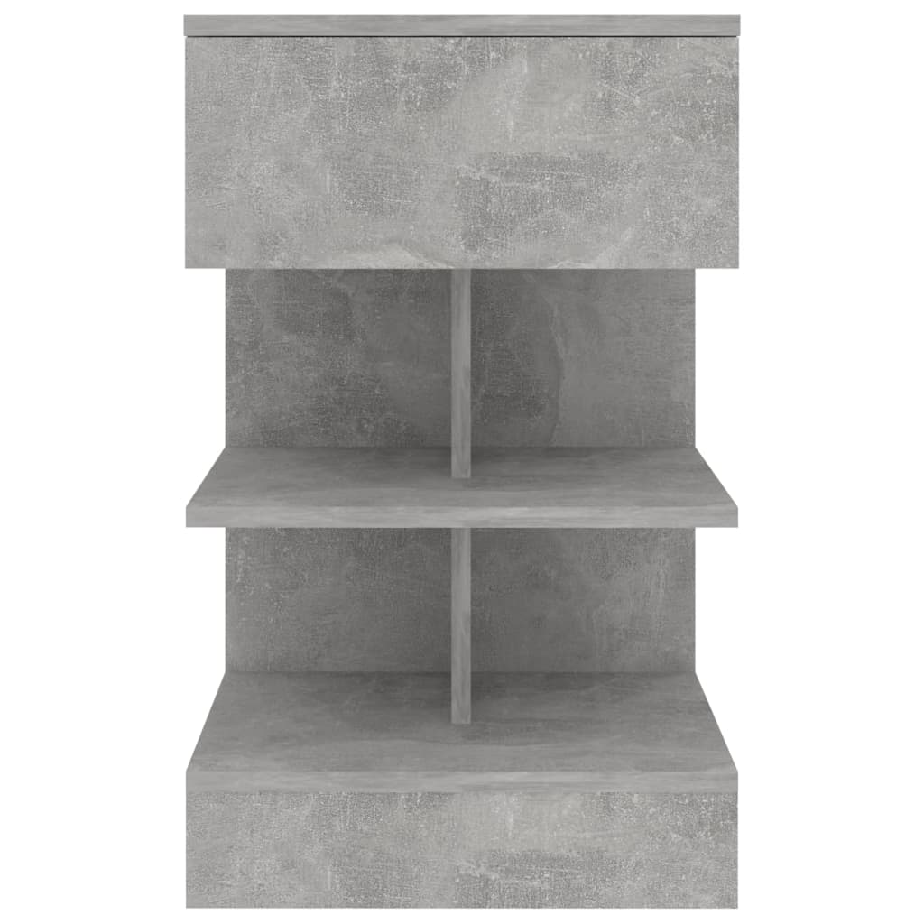 Bedside Cabinet Concrete Grey 40x35x65 cm Engineered Wood