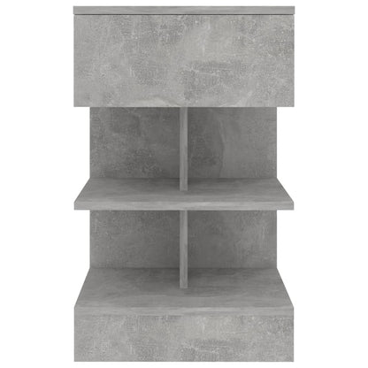 Bedside Cabinet Concrete Grey 40x35x65 cm Engineered Wood
