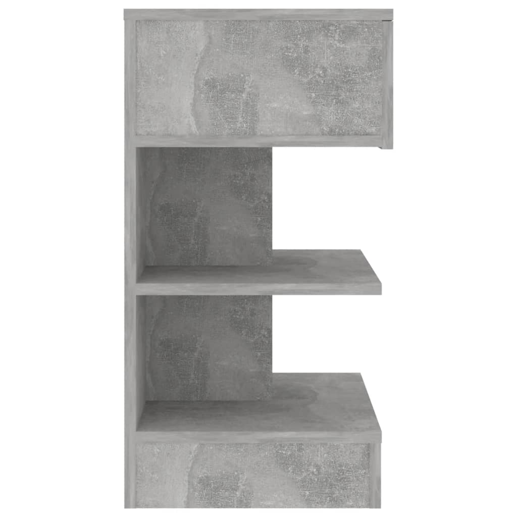 Bedside Cabinet Concrete Grey 40x35x65 cm Engineered Wood