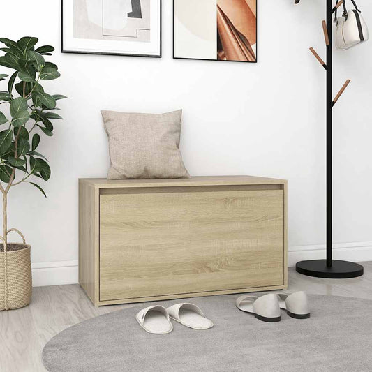 Hall Bench 80x40x45 cm Sonoma Oak Engineered Wood