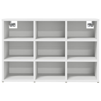 Shoe Cabinet with Shelf White 77.5 x 30 x 51 cm Engineered Wood