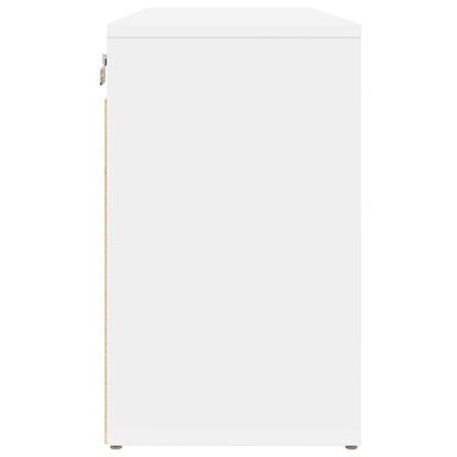 Shoe Cabinet with Shelf White 77.5 x 30 x 51 cm Engineered Wood