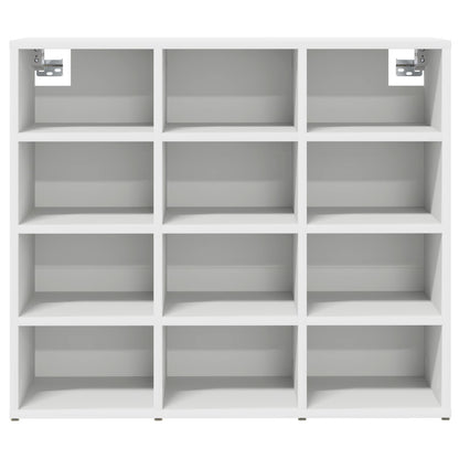 Shoe Cabinet with Shelf White 77.5 x 30 x 67 cm Engineered Wood