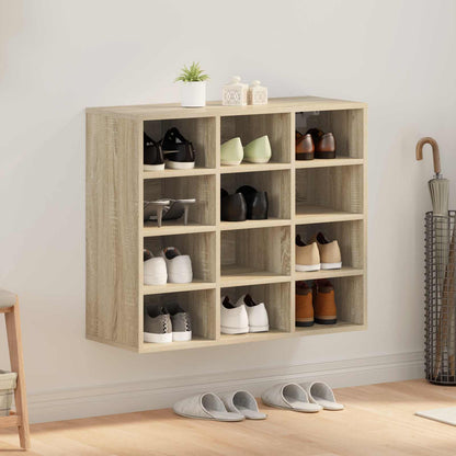 Shoe Cabinet Sonoma Oak 77.5 x 30 x 67 cm Engineered Wood