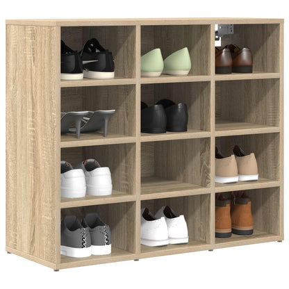Shoe Cabinet Sonoma Oak 77.5 x 30 x 67 cm Engineered Wood