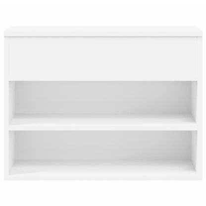 Shoe Bench White 60x30x45 cm Engineered Wood