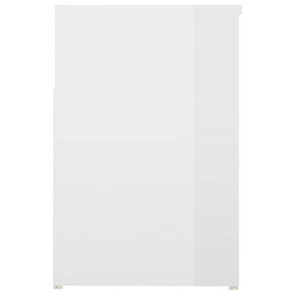 808753 vidaXL Shoe Bench High Gloss White 80x30x45 cm Engineered Wood