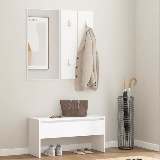 Hallway Furniture Set | White | Engineered wood, acrylic | Medium