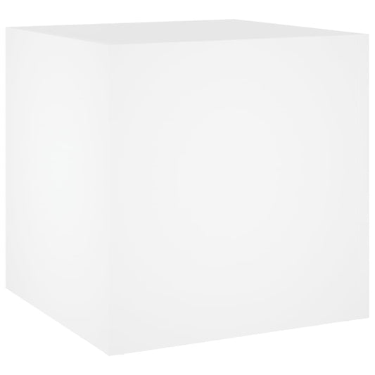 Planter Box | White | Engineered wood | 40 cm square | Decorative Inlays