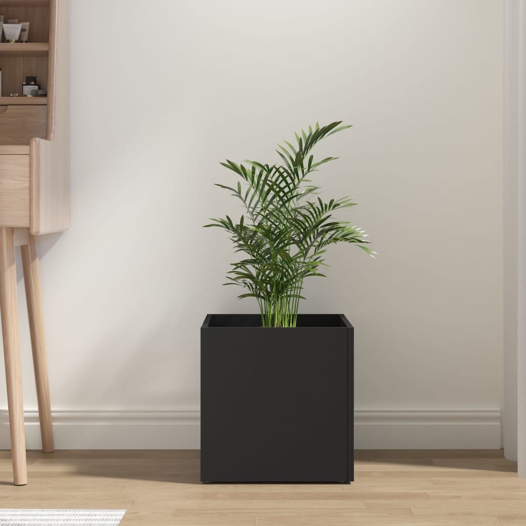 Planter Box Black 15.7"x15.7"x15.7" Engineered Wood