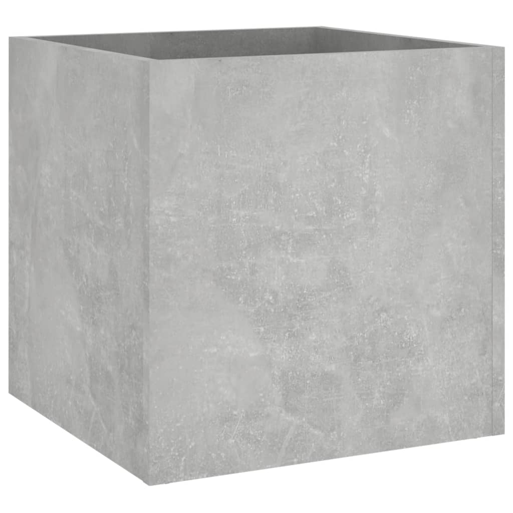 Planter Box Concrete Gray 15.7"x15.7"x15.7" Engineered Wood