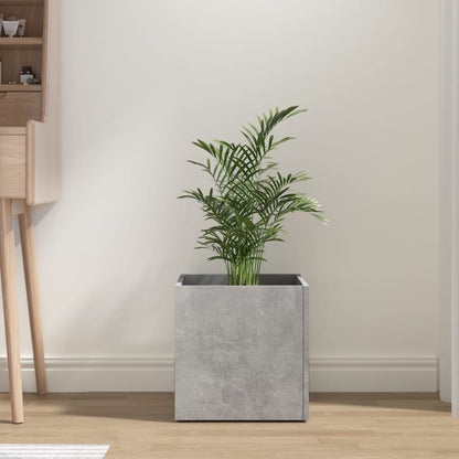 Planter Box Concrete Gray 15.7"x15.7"x15.7" Engineered Wood