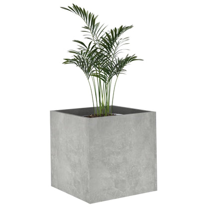 Planter Box Concrete Gray 15.7"x15.7"x15.7" Engineered Wood