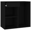 Cosmetic Cabinet Black 80x40x75 cm Engineered Wood