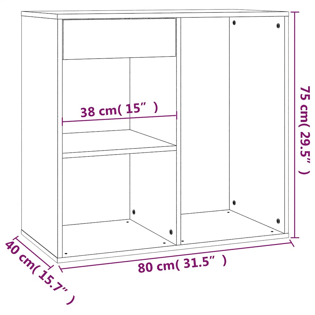 Cosmetic Cabinet | Black | Engineered wood | Medium | Cosmetic Cabinet