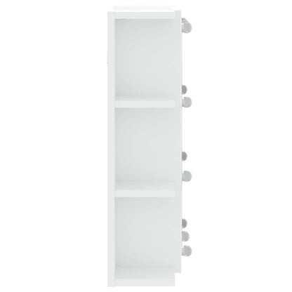 Mirror Cabinet with LED White 70x16.5x60 cm