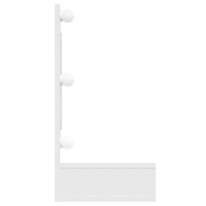 Mirror Cabinet with LED White 90x31.5x62 cm