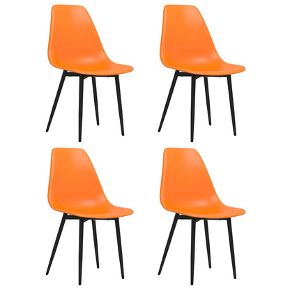 Dining Chairs 4 pcs Orange PP