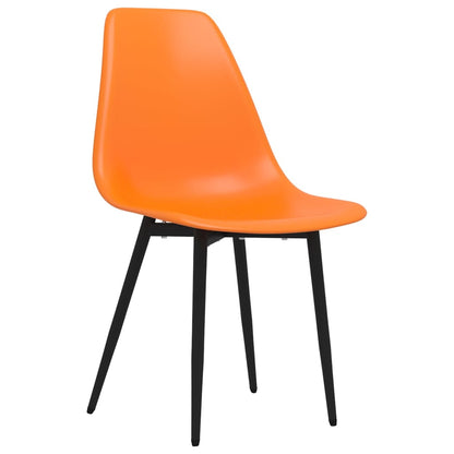 Dining Chairs 4 pcs Orange PP