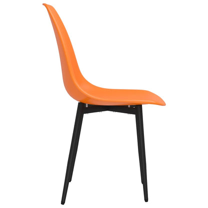 Dining Chairs 4 pcs Orange PP