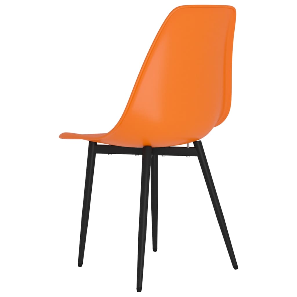 Dining Chairs 4 pcs Orange PP