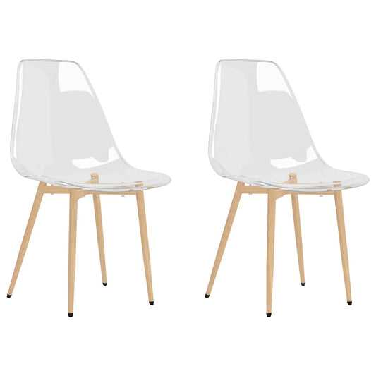 Dining Chair |  Set of 2 | Transparent | PET, metal | Standard