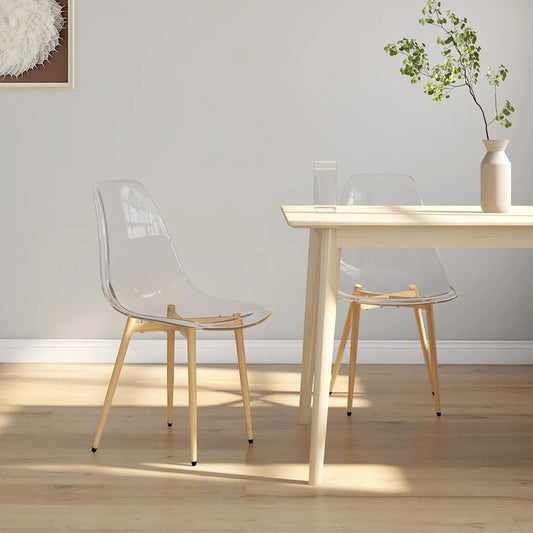 Dining Chair |  Set of 2 | Transparent | PET, metal | Standard