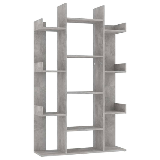 808904 vidaXL Book Cabinet Concrete Grey 86x25,5x140 cm Engineered Wood