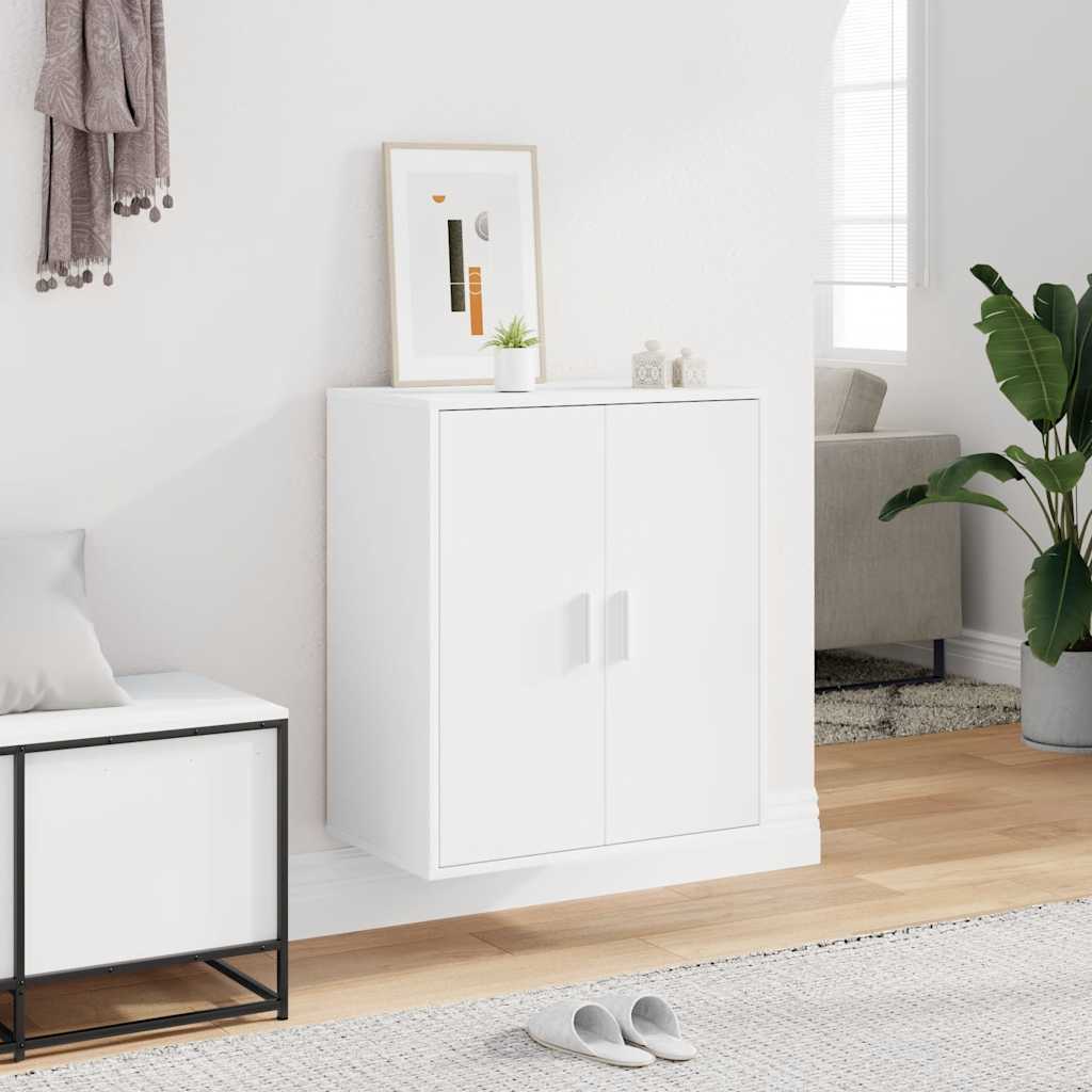 808918 vidaXL Shoe Cabinet White 60x35x70 cm Engineered Wood