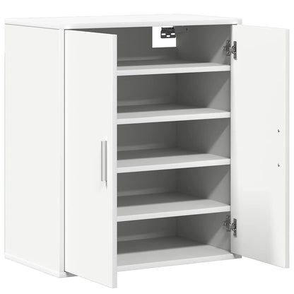 808918 vidaXL Shoe Cabinet White 60x35x70 cm Engineered Wood