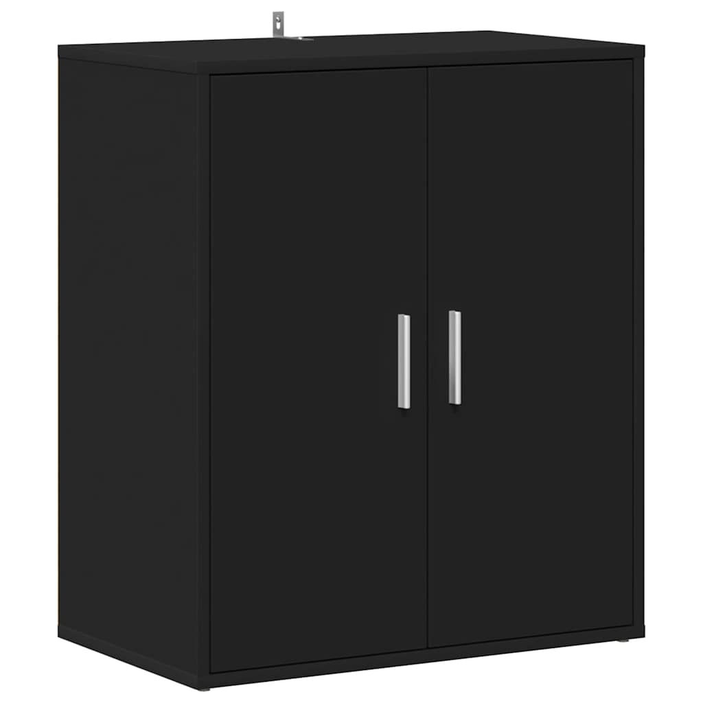 808919 vidaXL Shoe Cabinet Black 60x35x70 cm Engineered Wood