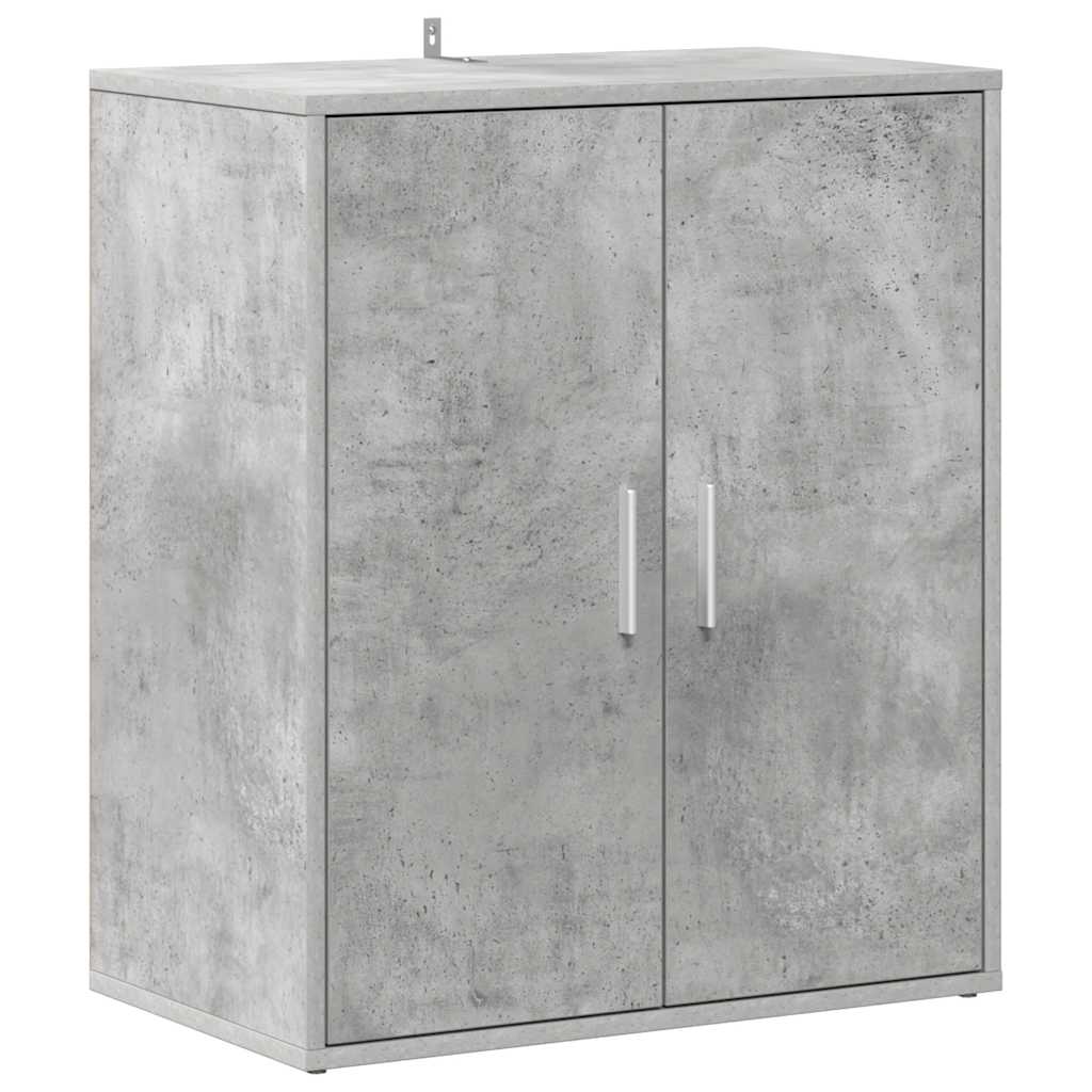 808922 vidaXL Shoe Cabinet Concrete Grey 60x35x70 cm Engineered Wood