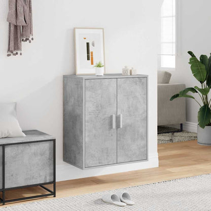 808922 vidaXL Shoe Cabinet Concrete Grey 60x35x70 cm Engineered Wood