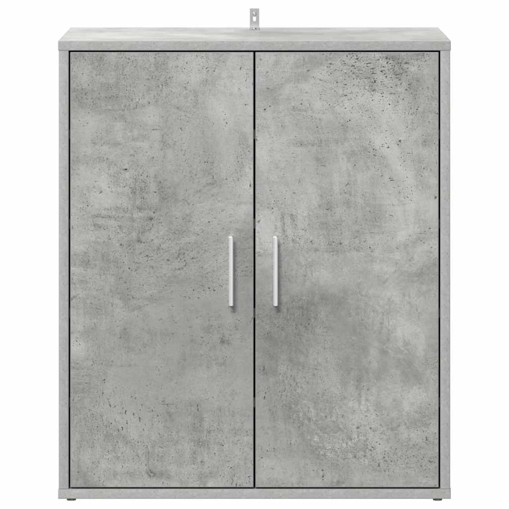 808922 vidaXL Shoe Cabinet Concrete Grey 60x35x70 cm Engineered Wood