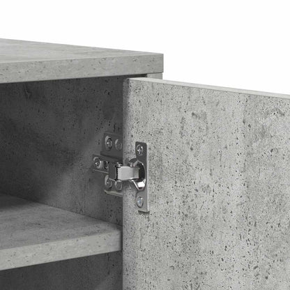 808922 vidaXL Shoe Cabinet Concrete Grey 60x35x70 cm Engineered Wood