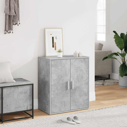 808922 vidaXL Shoe Cabinet Concrete Grey 60x35x70 cm Engineered Wood