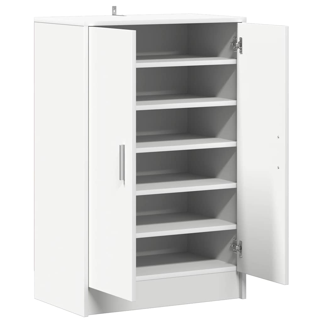 808927 vidaXL Shoe Cabinet White 60x35x92 cm Engineered Wood