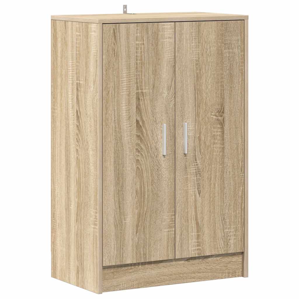 808930 vidaXL Shoe Cabinet Sonoma Oak 60x35x92 cm Engineered Wood