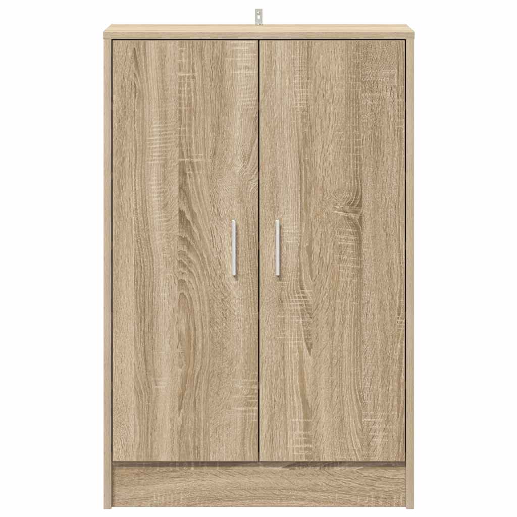 808930 vidaXL Shoe Cabinet Sonoma Oak 60x35x92 cm Engineered Wood
