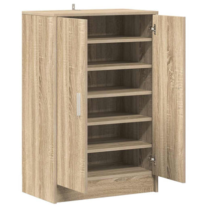 808930 vidaXL Shoe Cabinet Sonoma Oak 60x35x92 cm Engineered Wood