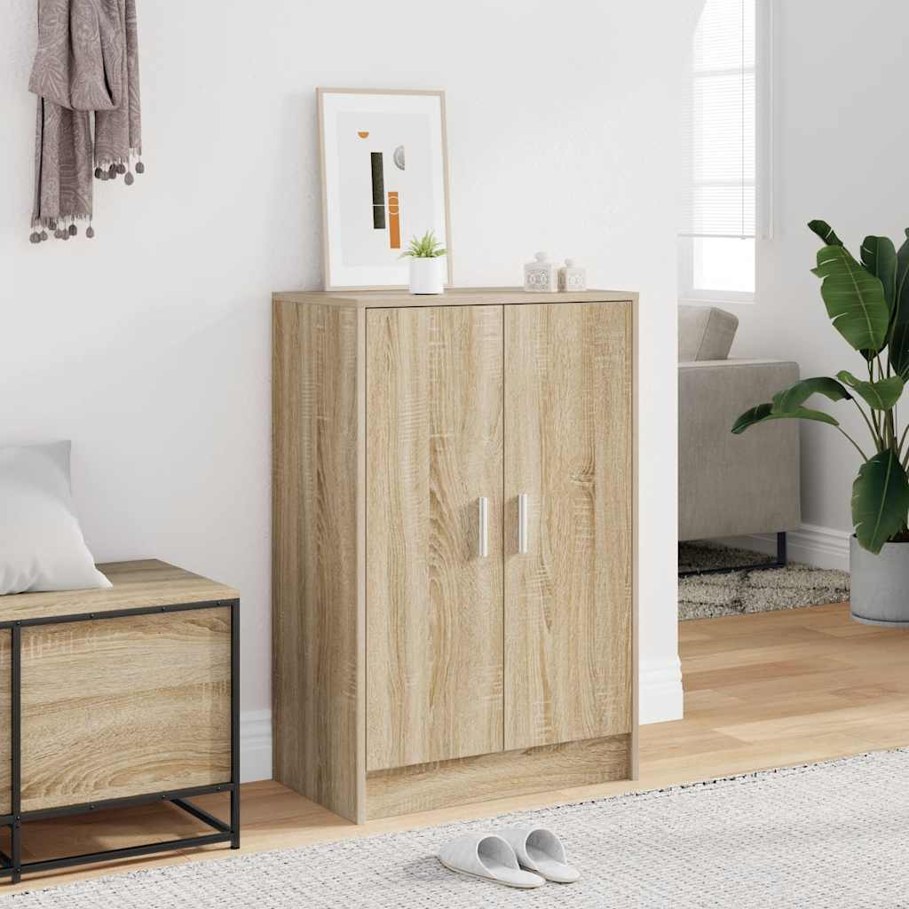 808930 vidaXL Shoe Cabinet Sonoma Oak 60x35x92 cm Engineered Wood