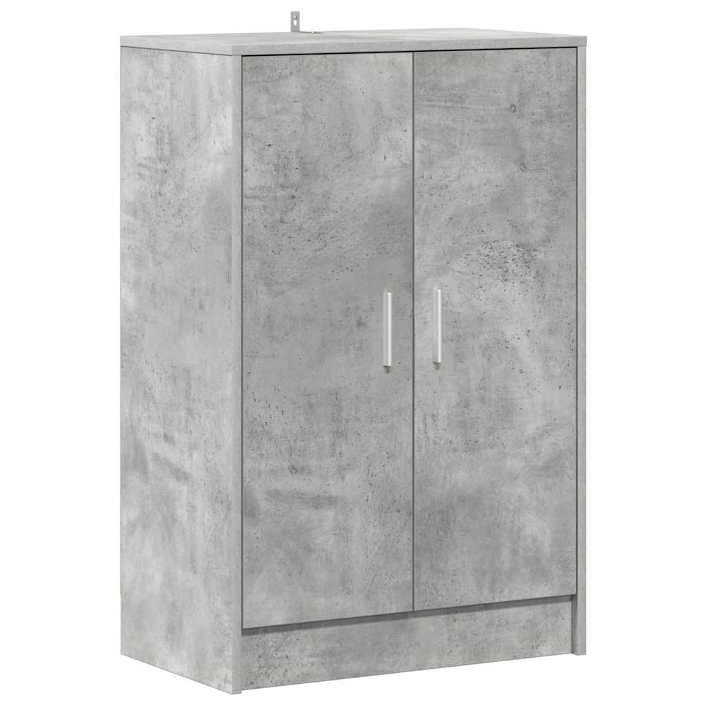 808931 vidaXL Shoe Cabinet Concrete Grey 60x35x92 cm Engineered Wood