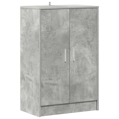 808931 vidaXL Shoe Cabinet Concrete Grey 60x35x92 cm Engineered Wood